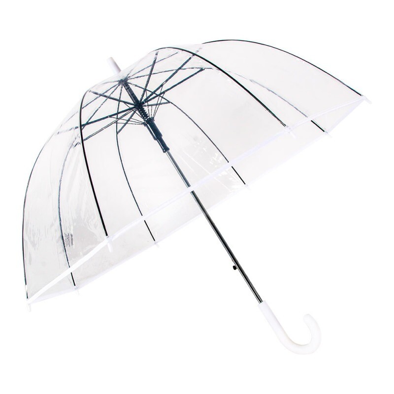 SOMBRINHA TRANSPARENTE AUTOMÁTICA BRANCA | FAZZOLETTI