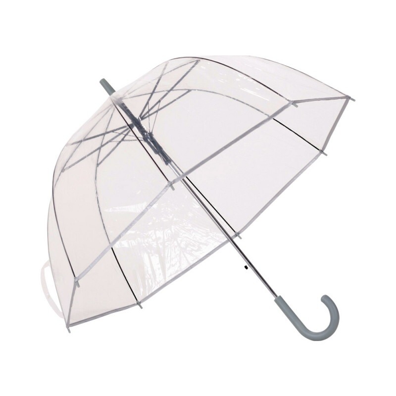 SOMBRINHA TRANSPARENTE AUTOMÁTICA CINZA | FAZZOLETTI