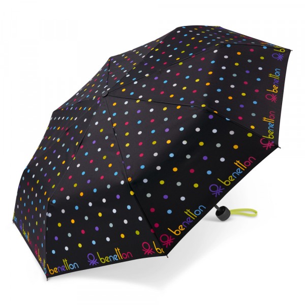 SOMBRINHA MINI ESTAMPADA POA PRETO | BENETTON