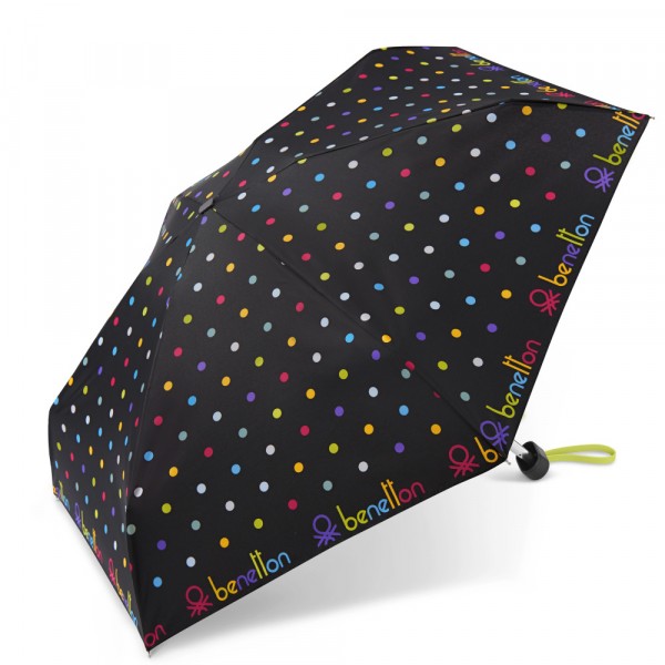 SOMBRINHA MINI MINI ESTAMPADA POA PRETA | BENETTON