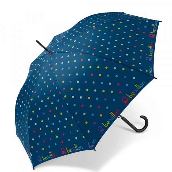 SOMBRINHA LONGA ESTAMPADA POA AZUL | BENETTON
