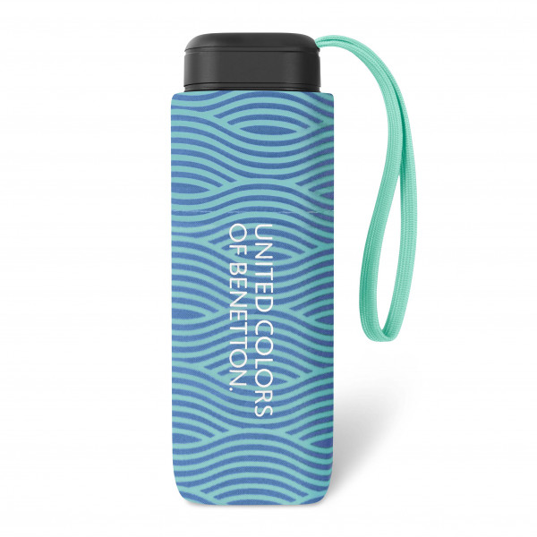 SOMBRINHA MINI MINI MANUAL LISTRAS ONDULADAS AZUL | BENETTON