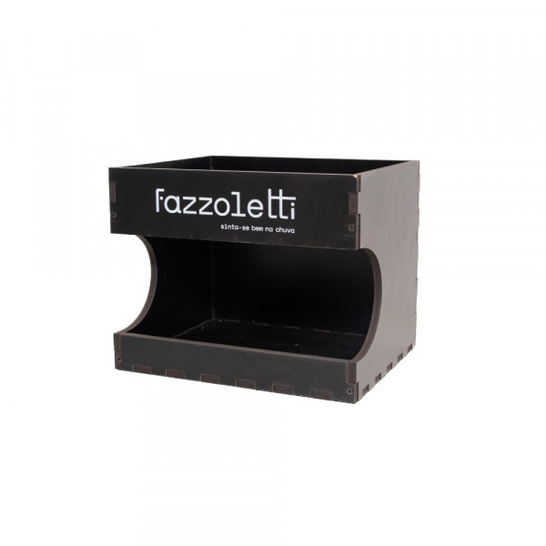 DISPLAY DE MESA MDF PRETO FAZZOLETTI | 12 PEÇAS